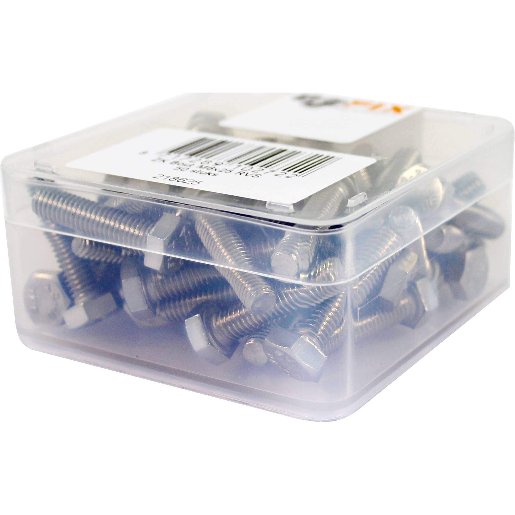 Bofix Box Bolt Hex Head M6x25 Stainless Steel (50 Pieces)