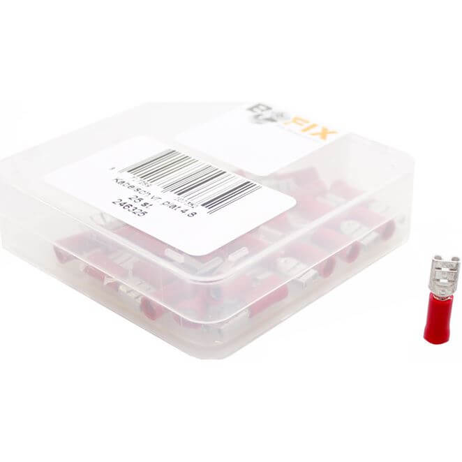 Bofix Box Female Flat Insulated Cable Lugs (25 Pieces)