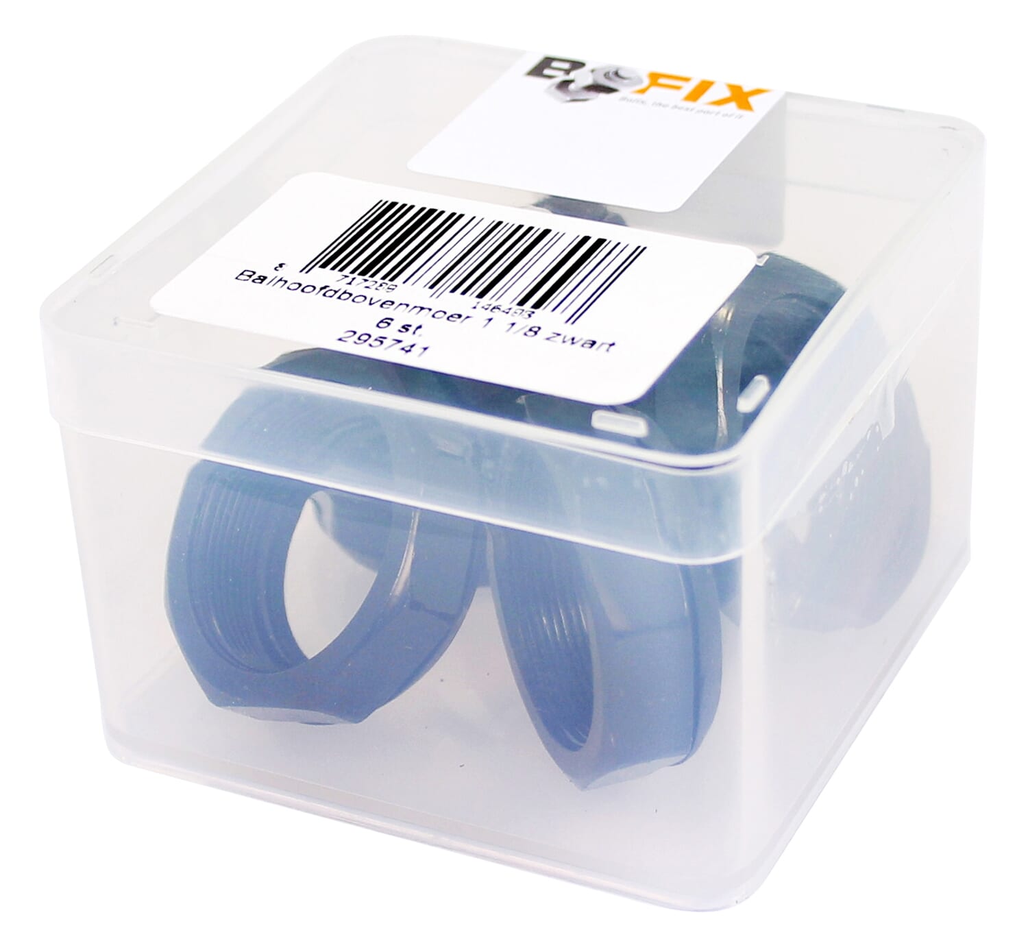 Bofix Box Headset Top Nut Black 1.1/8 (6 Pieces)