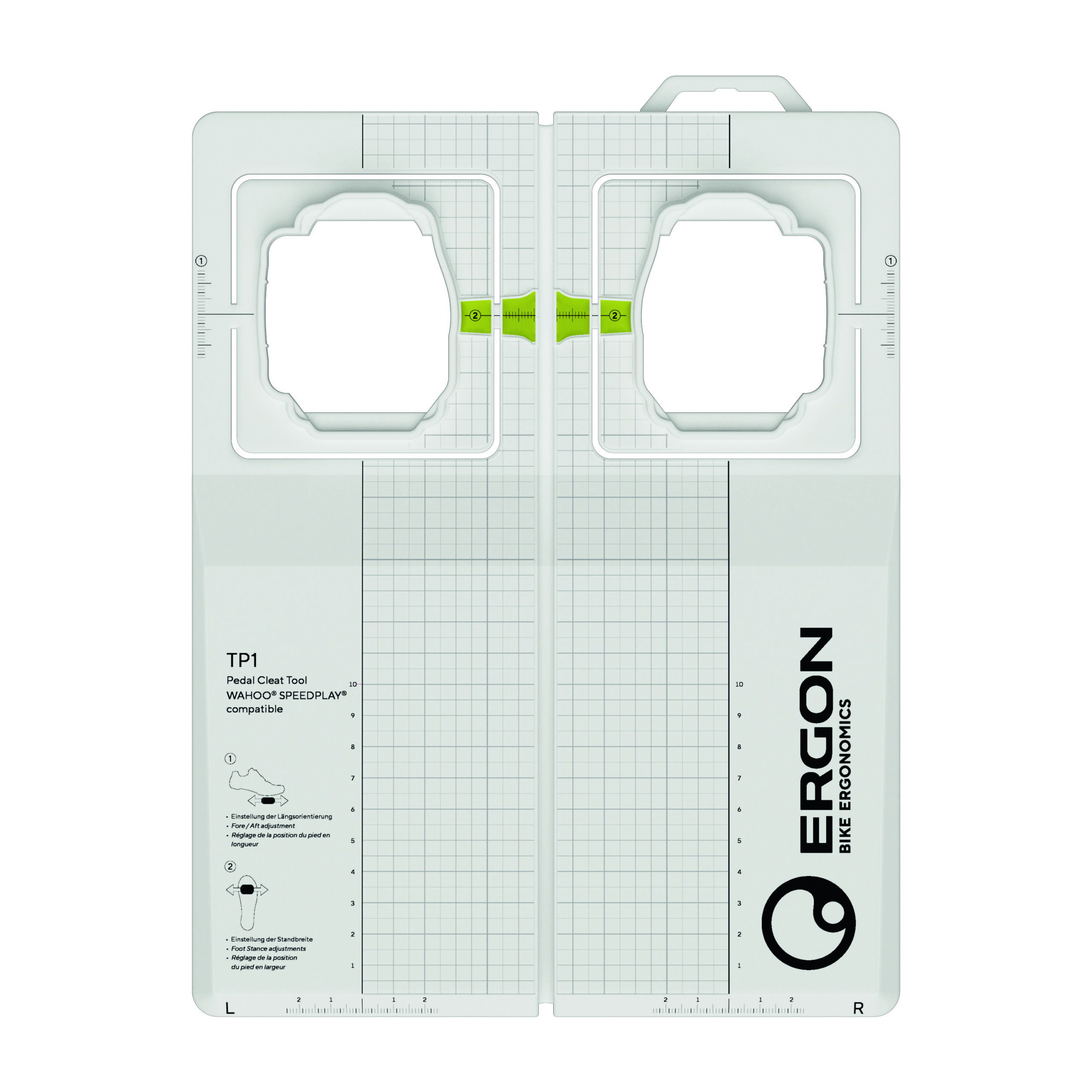 Ergon Adjustment Template TP1 Wahoo Speedplay Ergon Adjustment Template TP1 Wahoo Speedplay
