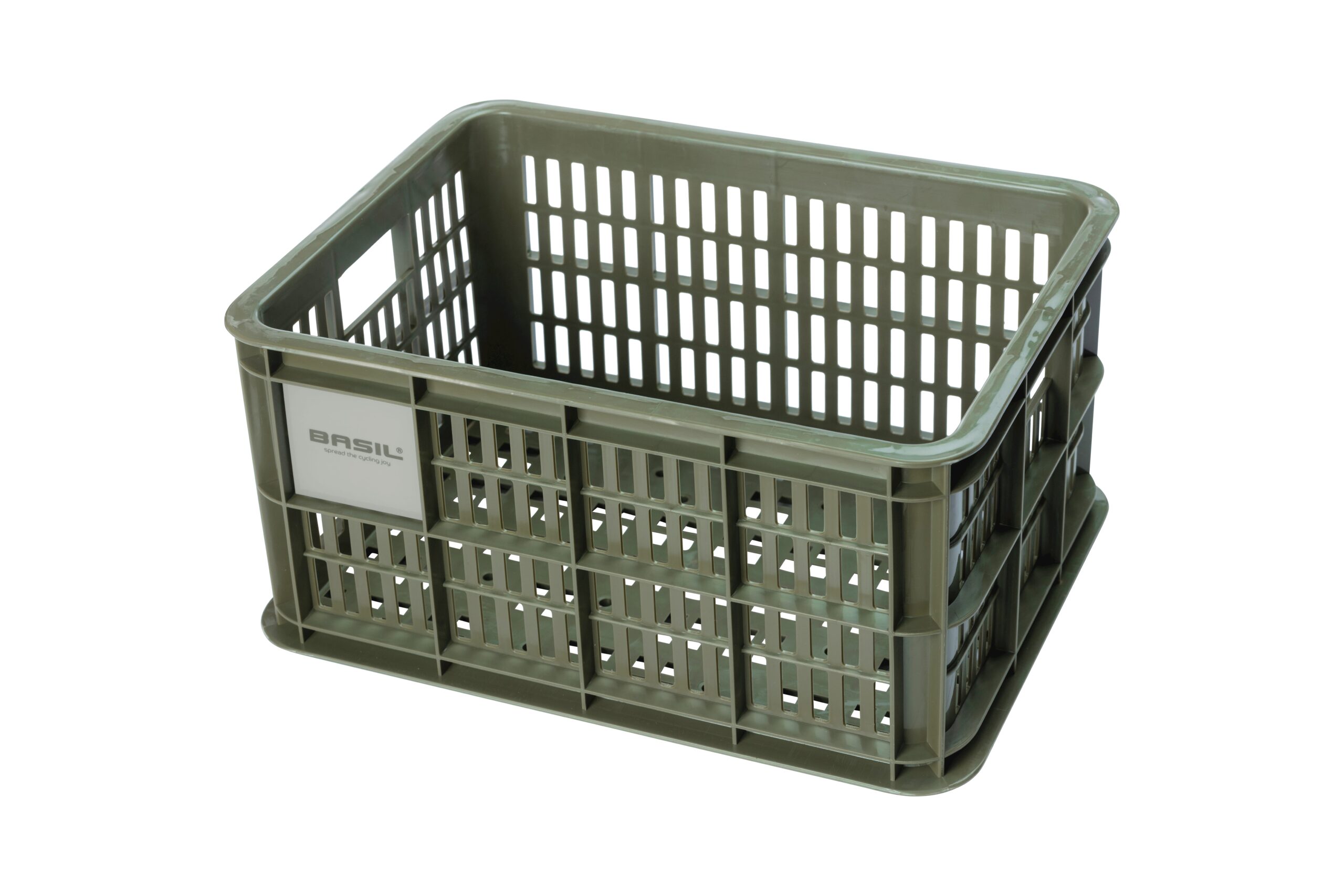 Basil Bike Crate S Moss Green 17.5L Recycled