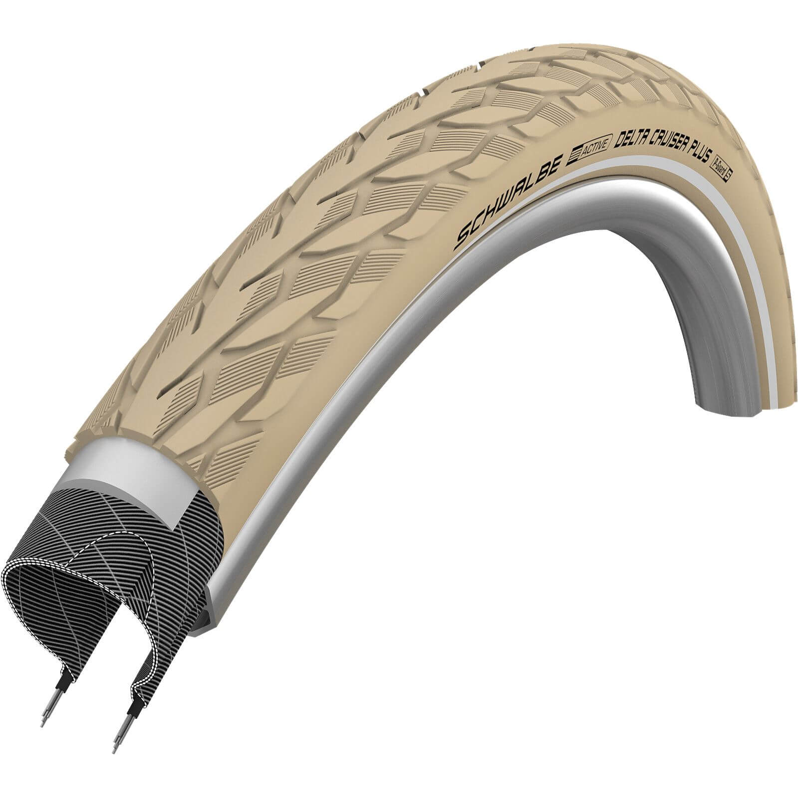 Schwalbe Btb Delta Cruiser Plus 26 x 1 3/8 Cream Reflective