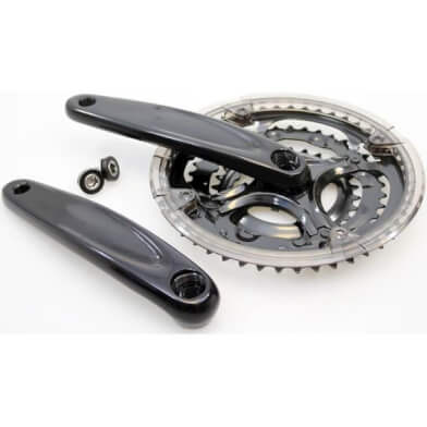 Crankset 48/38/28T 8 Speed Black Crankset 48/38/28T 8 Speed Black