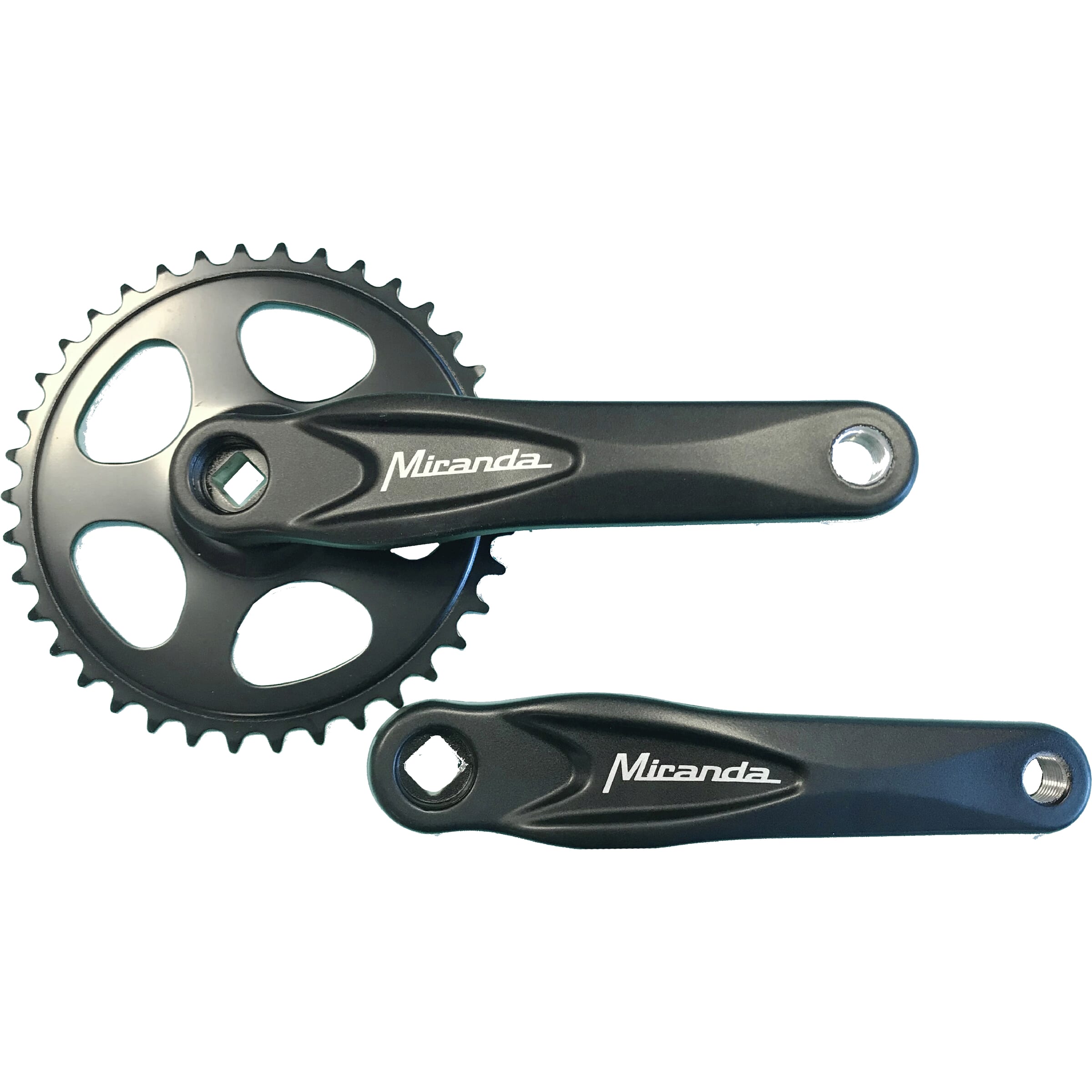 Miranda Crankset 38t 3/32 Alfa 1 Matte Black Miranda Crankset 38t 3/32 Alfa 1 Matte Black