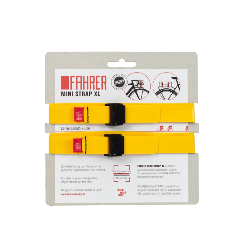 FAHRER Cargo Mini Strap XL 70x2cm Yellow (2 Pieces)
