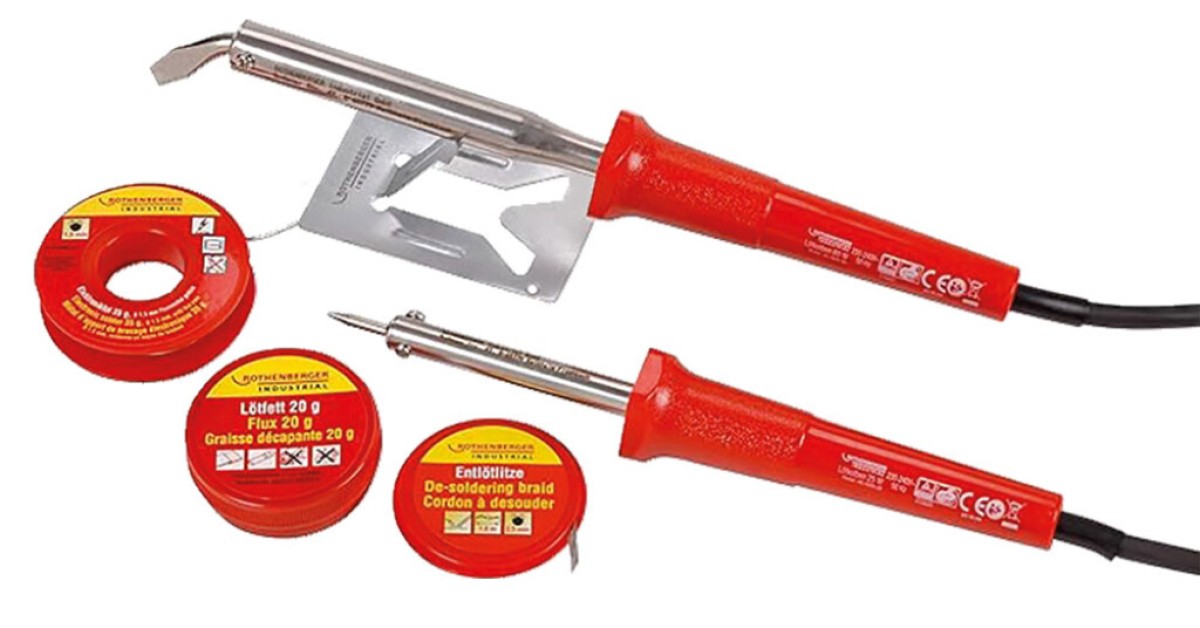 Cycle Soldering Set, 2x Soldering Iron 25W/80W + Accessories