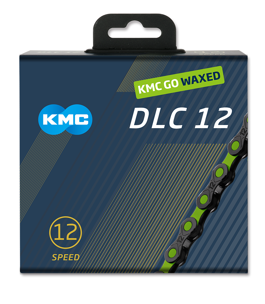 KMC Chain DLC12 Black/Green 126s Waxed KMC Chain DLC12 Black/Green 126s Waxed