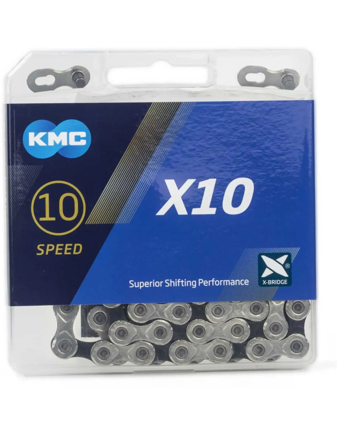 KMC Chain X10 Silver/Black 114 Links KMC Chain X10 Silver/Black 114 Links