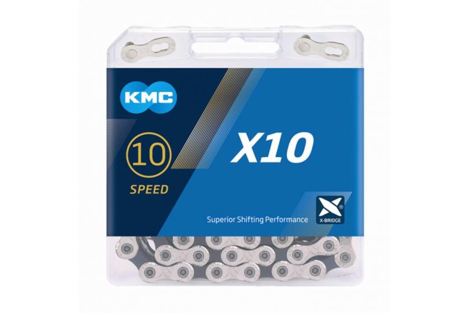 KMC Chain X10 Silver/Black 122s KMC Chain X10 Silver/Black 122s