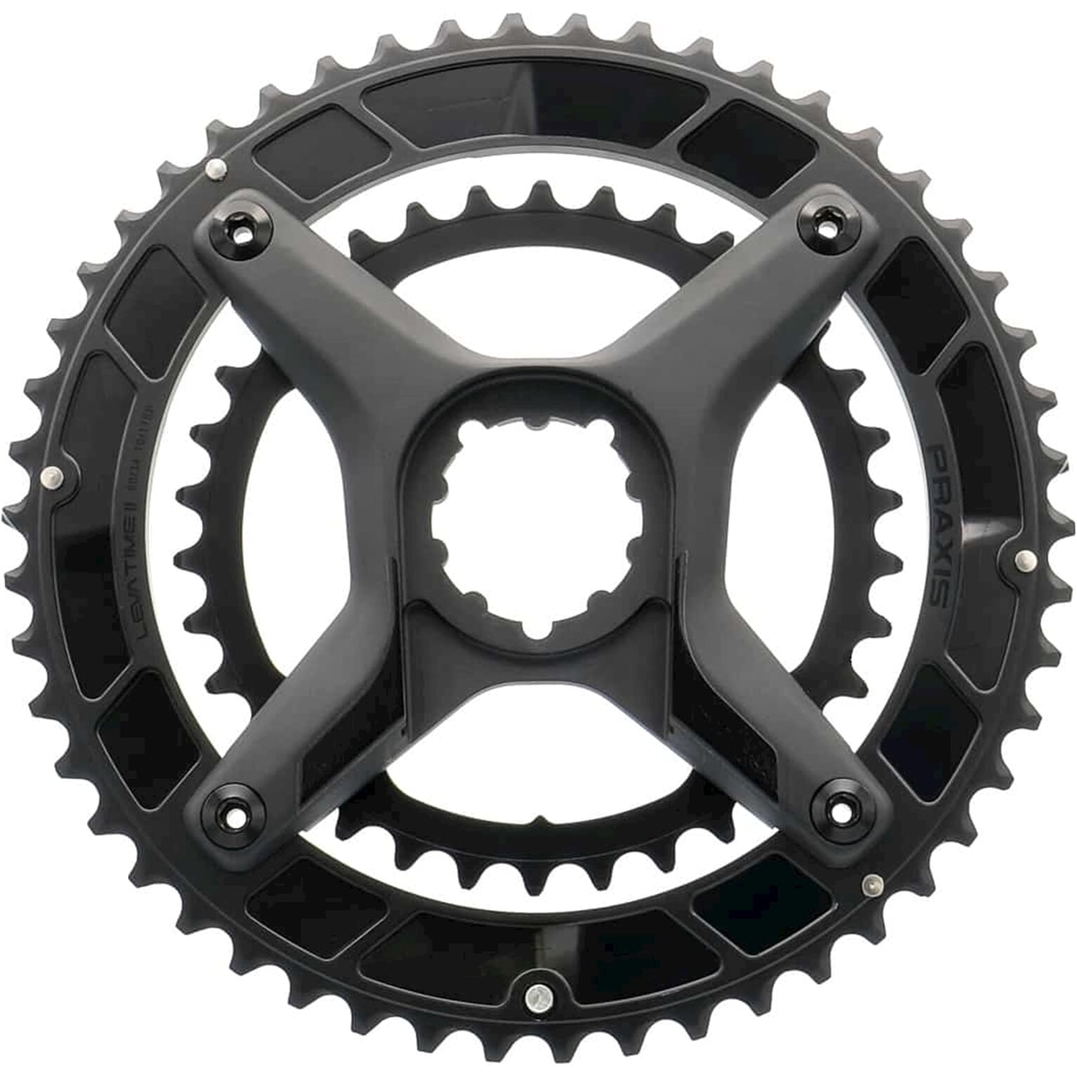 Praxis Chainring LT2 Xring Spider Kit 48 32 Black