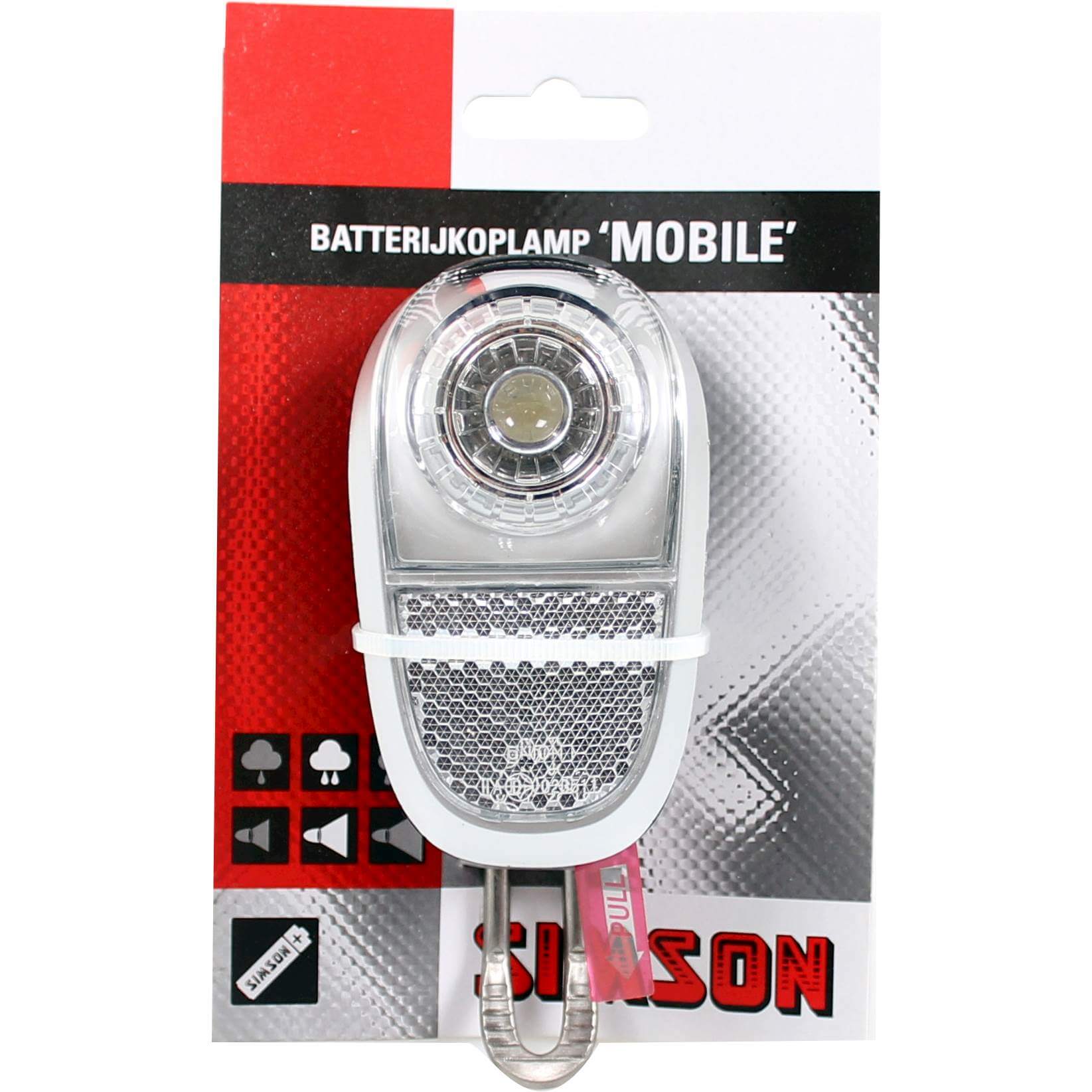 Simson Headlight White LED Battery 5 Lux