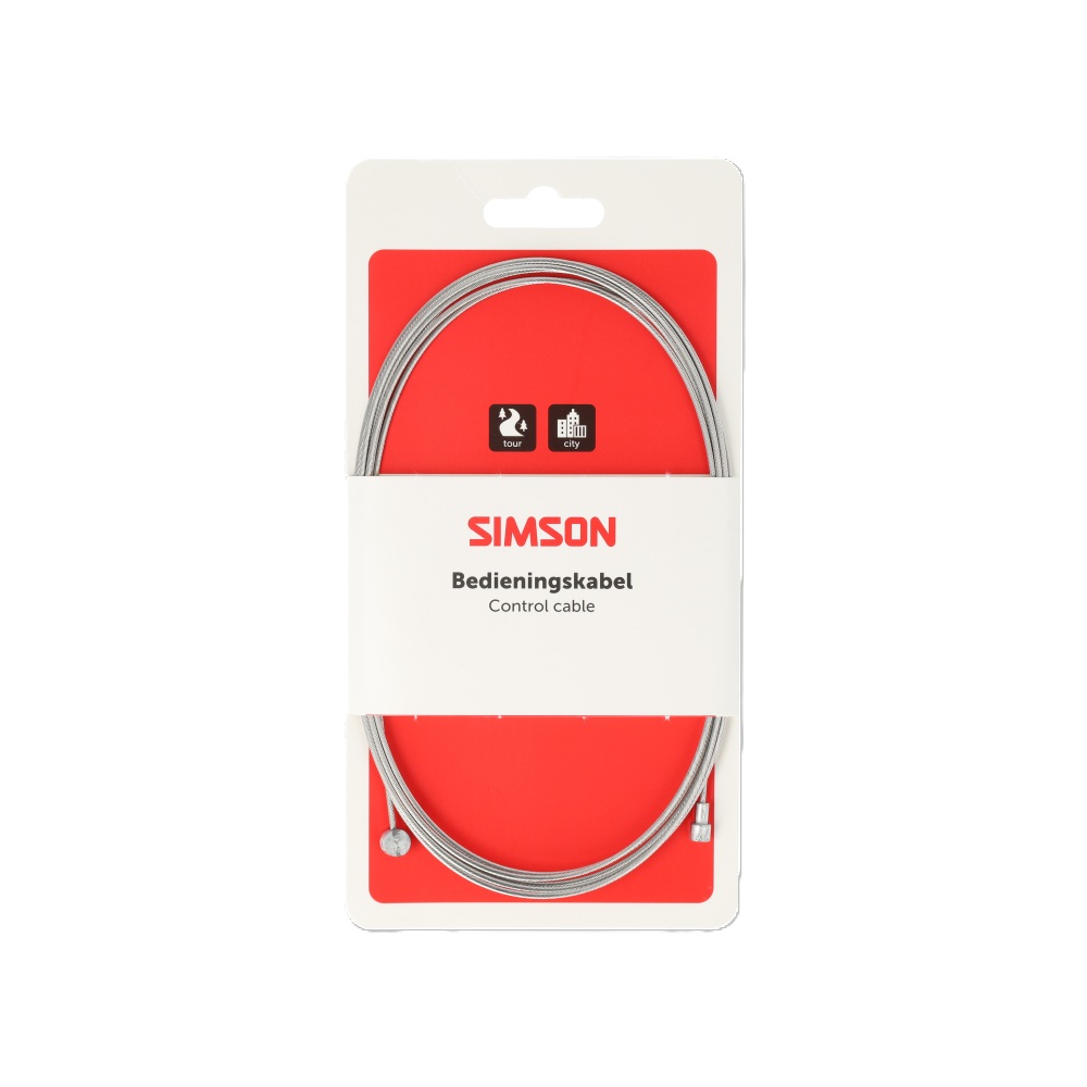 Simson Brake Inner Cable Stainless Steel 2.35m 2 Nipples Barrel/pear