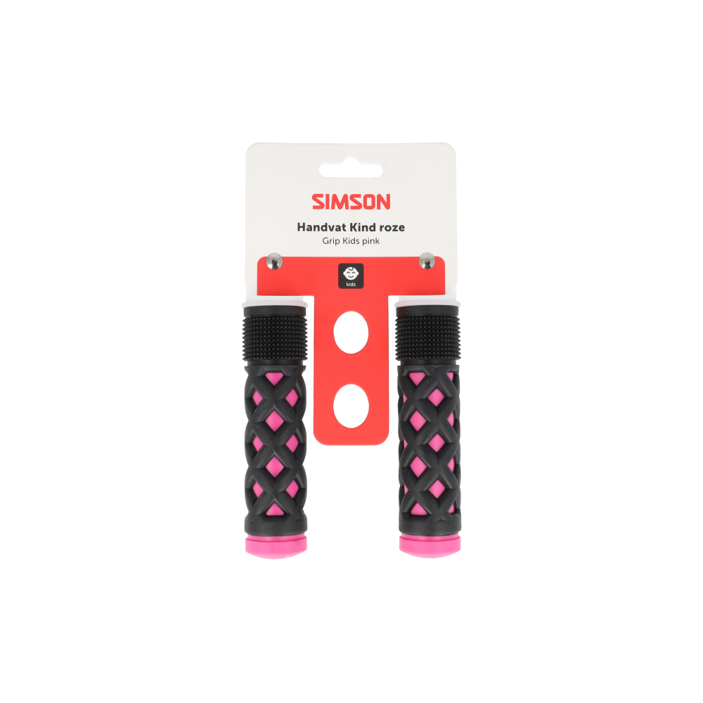 Simson Handlebar Grips Kids Pink Black