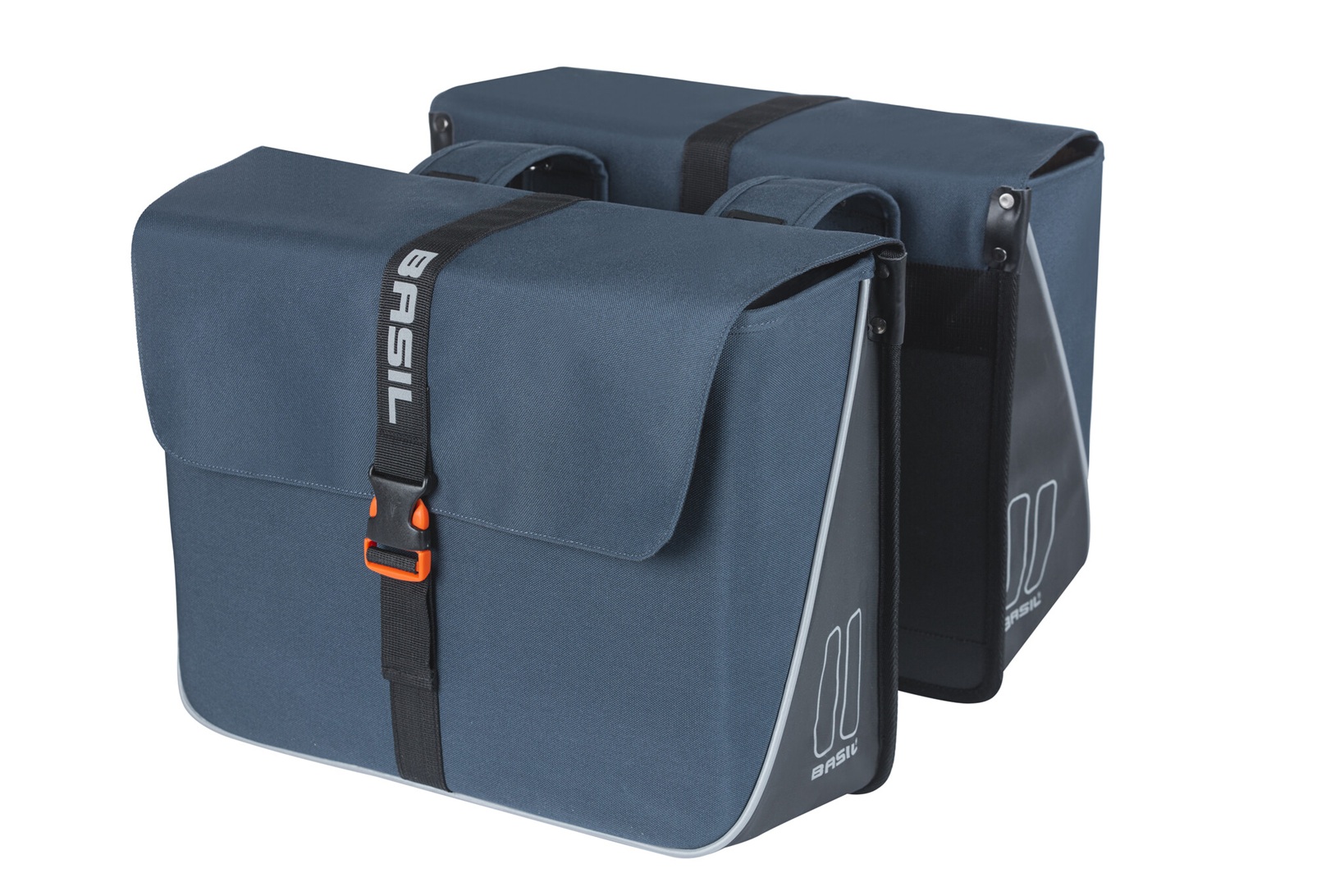 Basil Double Bike Bag Forte Blue Black 35L