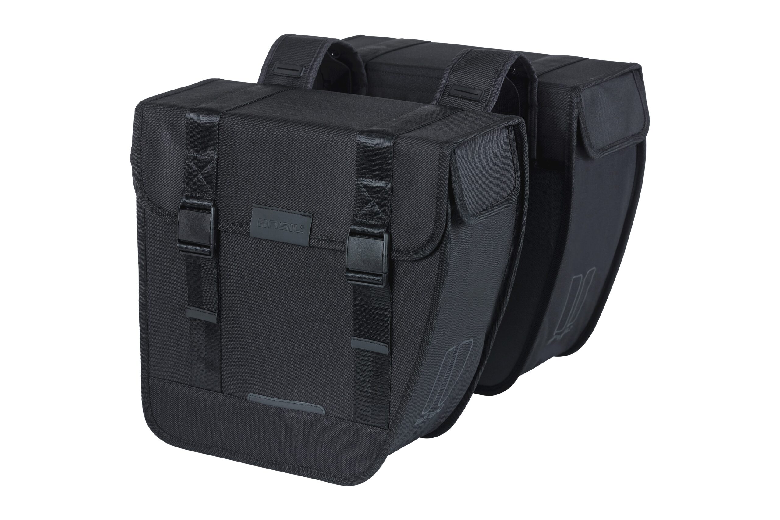 Basil Double Bike Bag Tour Black 28L