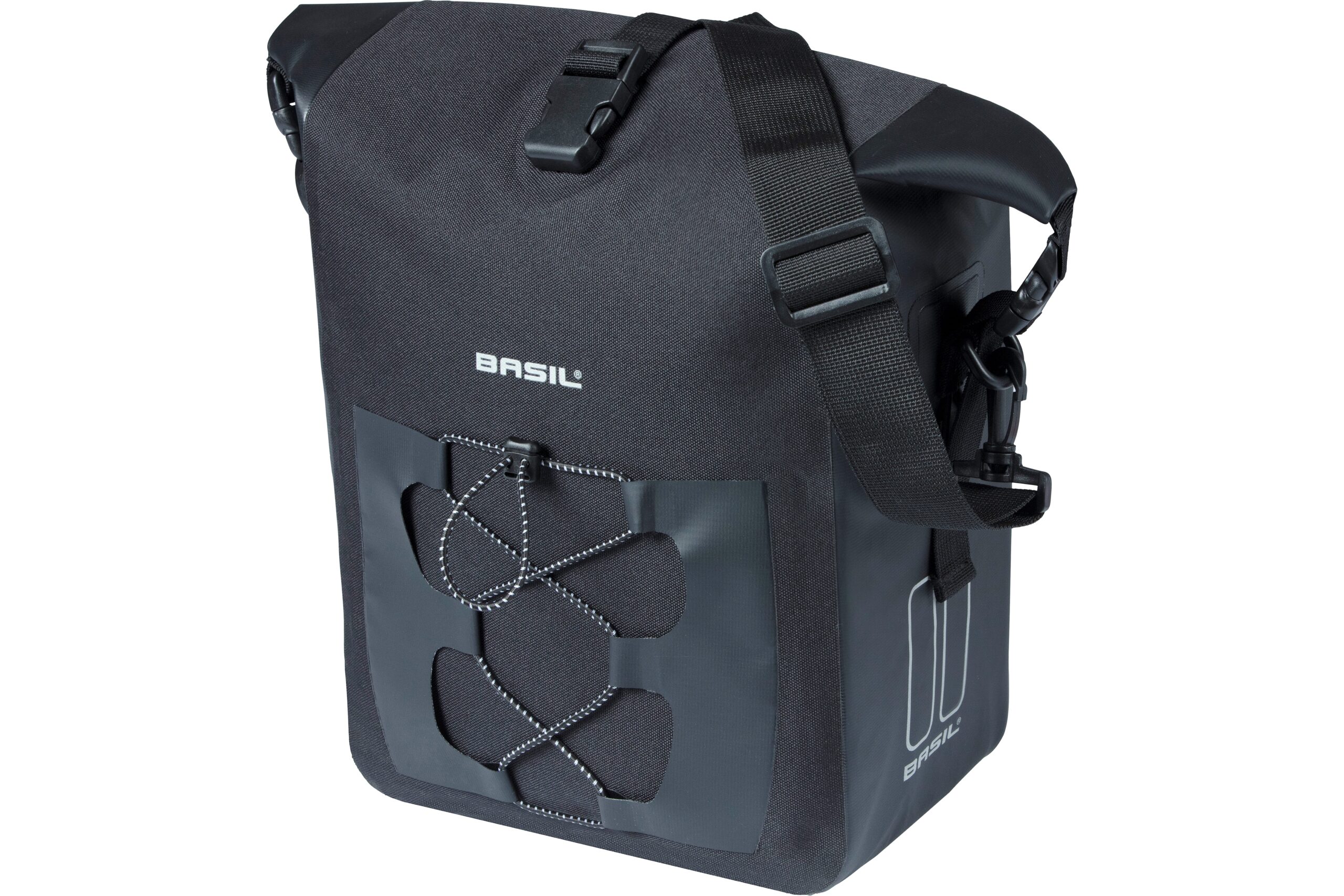Basil Single Bike Bag Navigator M Waterproof Black 12-15L