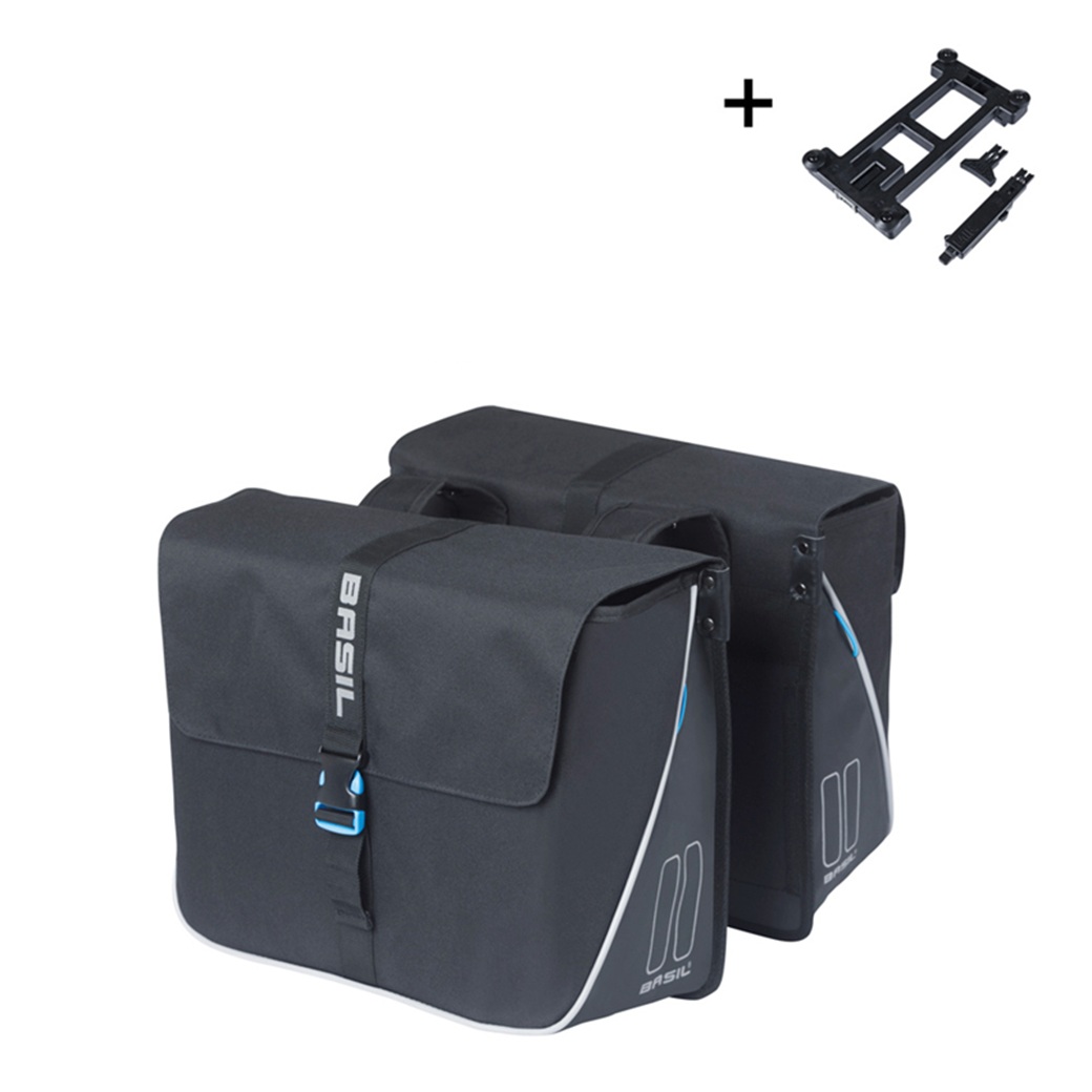 Basil Double Bike Bag Forte Black MIK 35L Basil Double Bike Bag Forte Black MIK 35L
