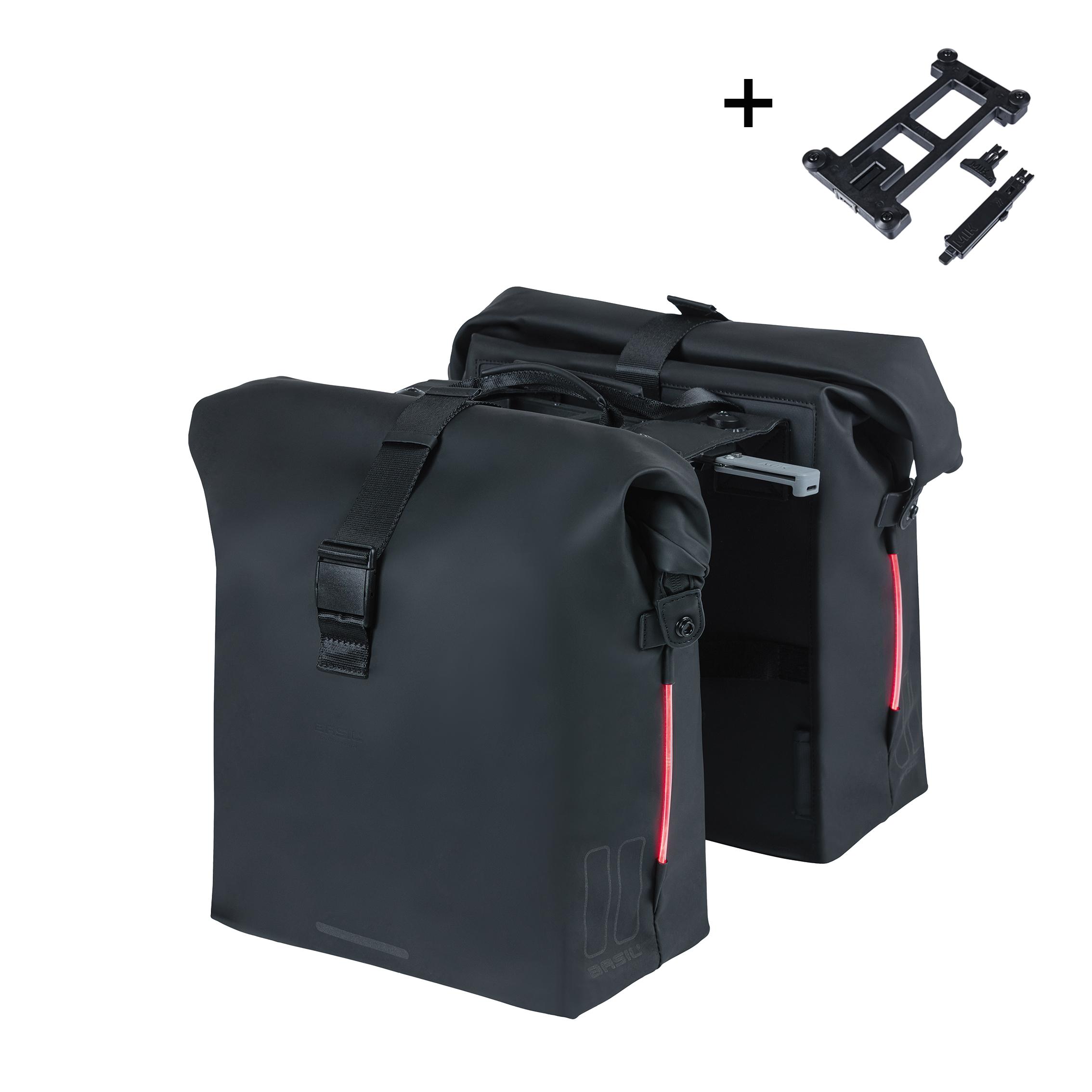 Basil Double Bike Bag SoHo Nordlight MIK Night Black 41L Basil Double Bike Bag SoHo Nordlight MIK Night Black 41L
