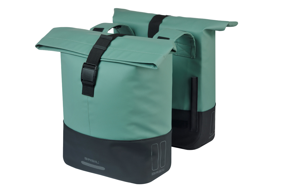 Basil Double Bike Bag Cove Silver Green Black 28-32L Basil Double Bike Bag Cove Silver Green Black 28-32L