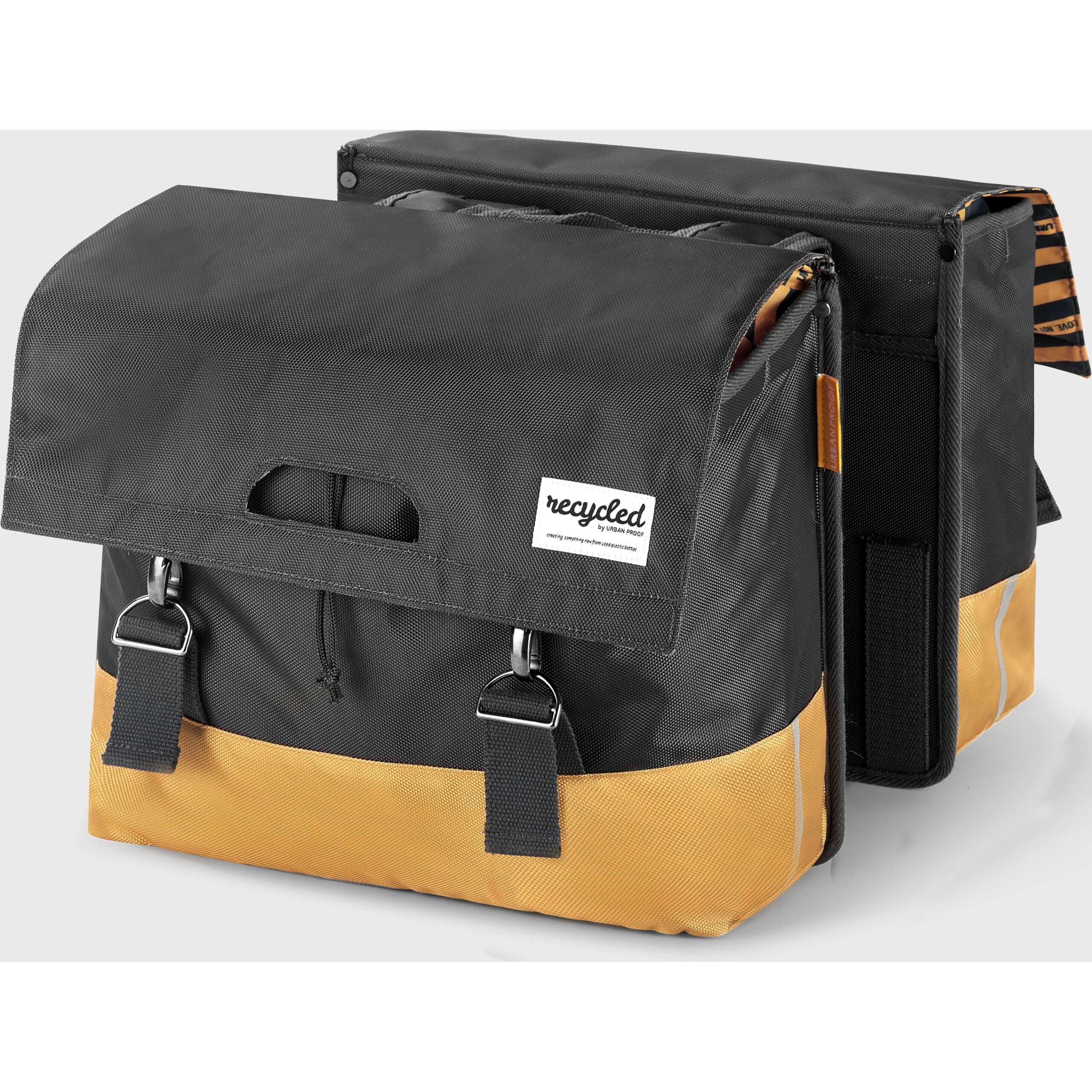 Urban Proof Double Bike Bag 40L Recycled Grey Yellow