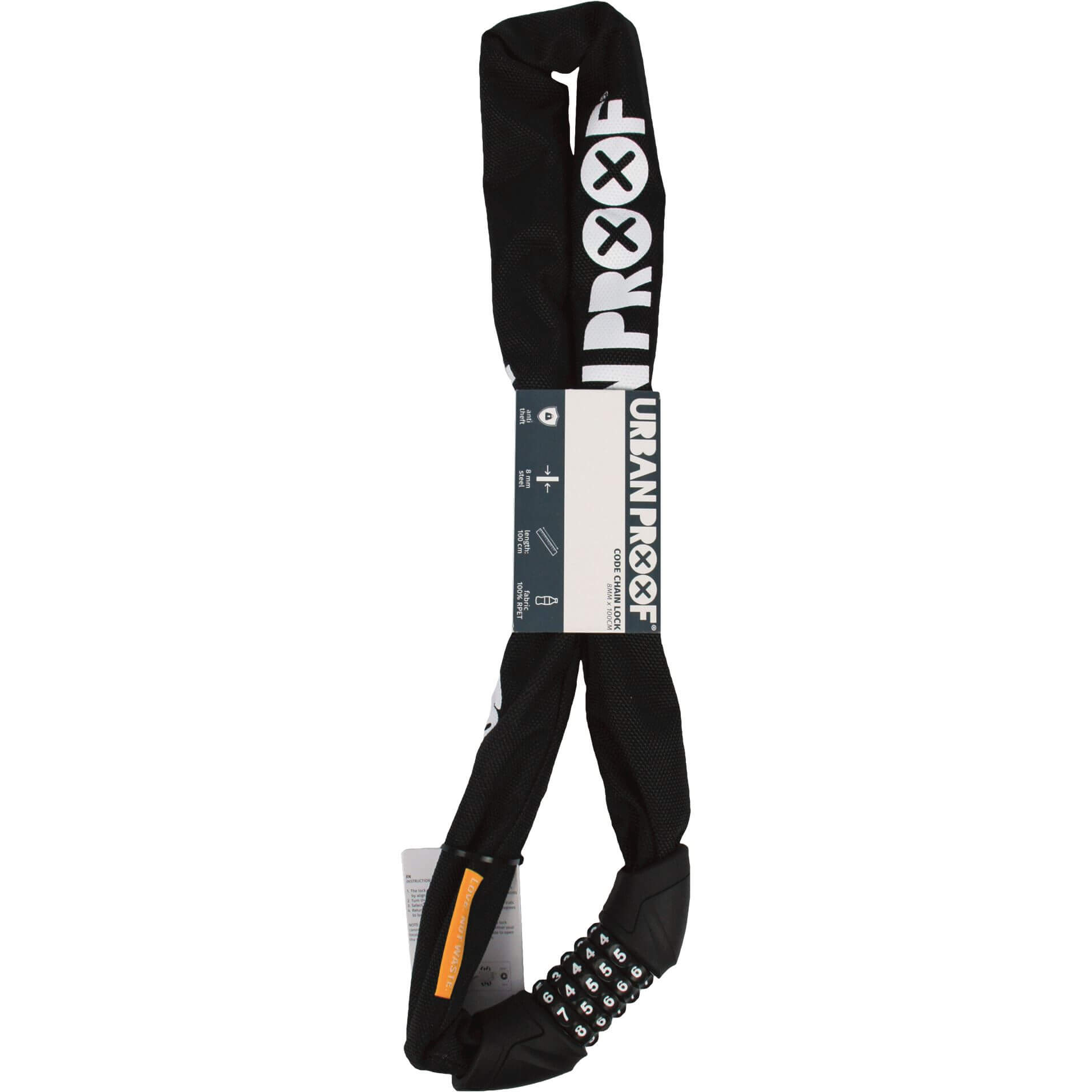 Urban Proof Chain Lock Code 100/8 Recycled Black Urban Proof Chain Lock Code 100/8 Recycled Black