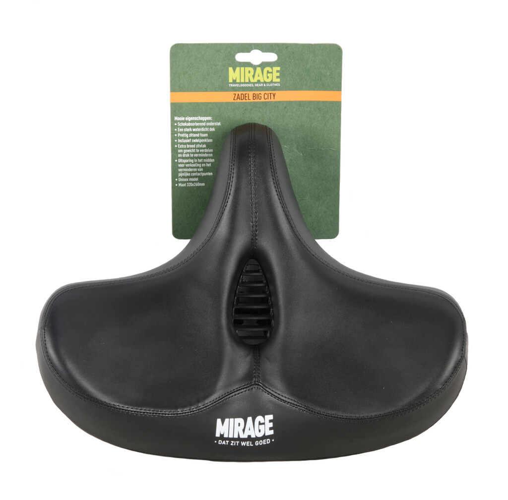 Mirage Saddle Tour Comfort With Suspension Big City Black Mirage Saddle Tour Comfort With Suspension Big City Black