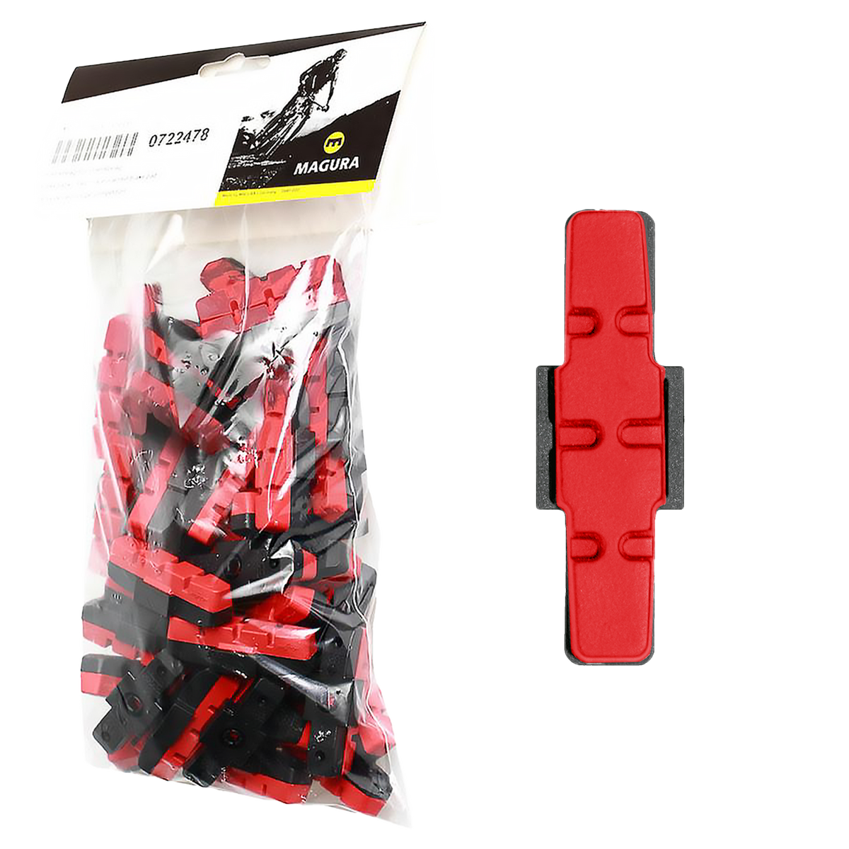 Plaquettes de frein rouges (PU = 25 ensembles)