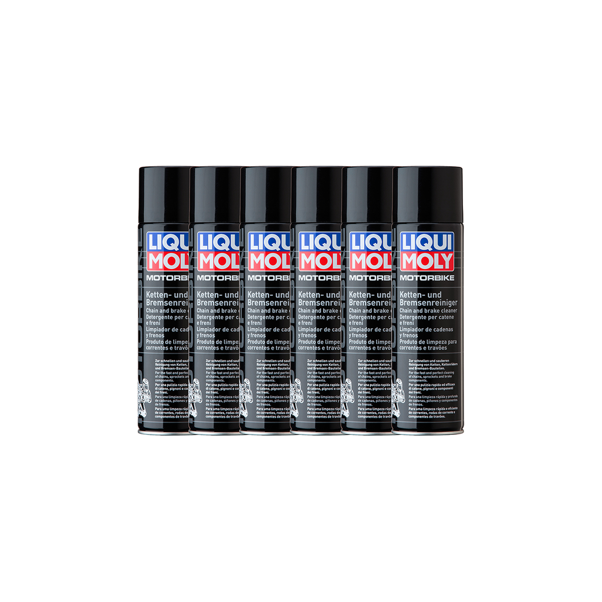 Nettoyant pour chaîne de moto et freins, 500 ml, D-F-I-GR, 6 tubes par boîte