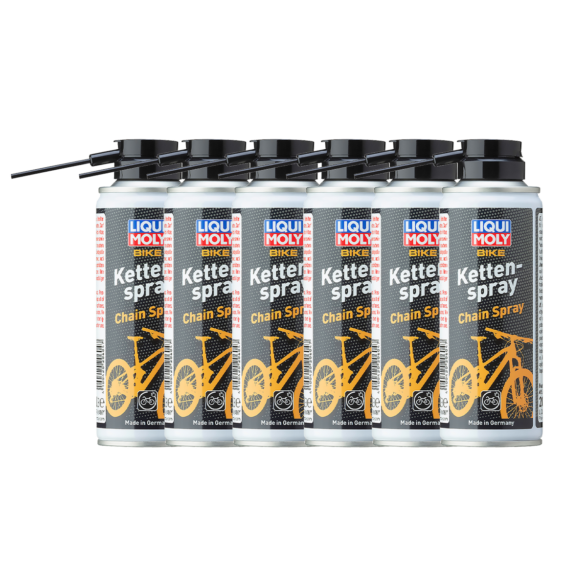 Spray pour chaîne de vélo, 200 ml, 6 tubes par boîte