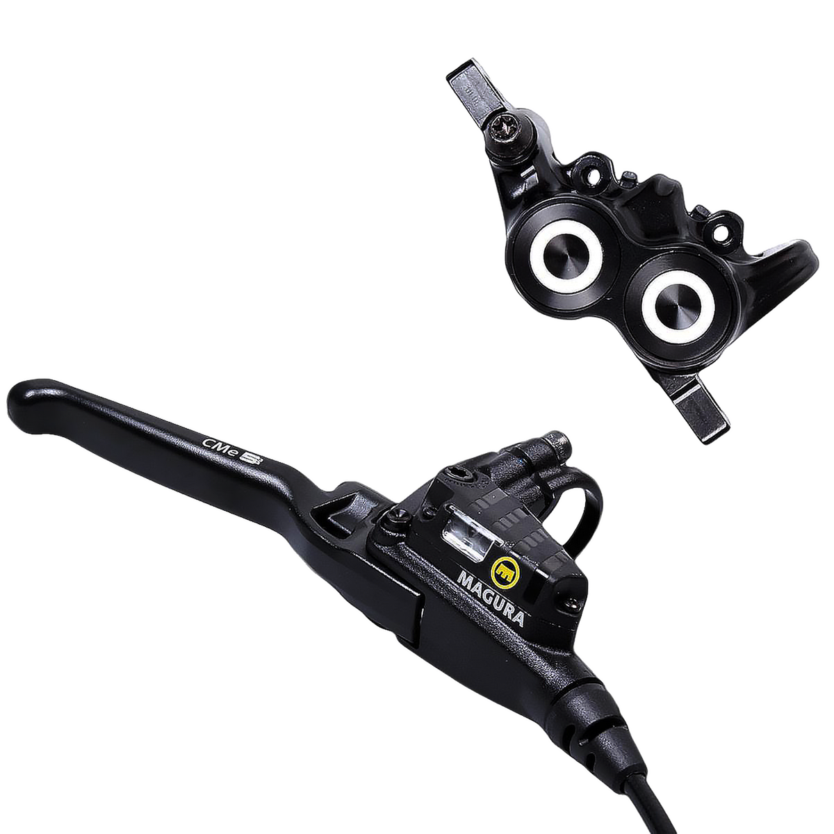 CMe5 right, levier en aluminium 4 doigts avec embout boule